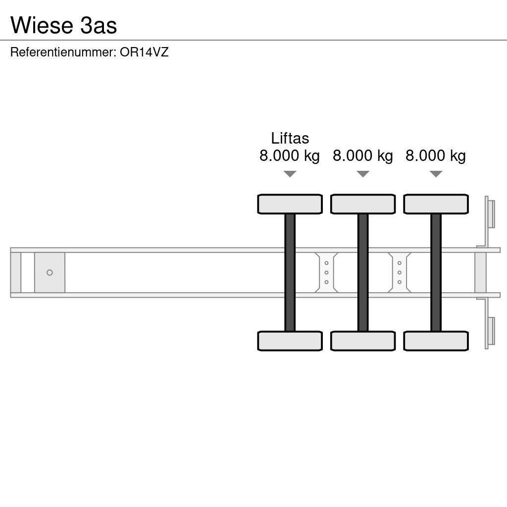 Wiese 3as نصف مقطورات مسطحة / مفصلية الجوانب