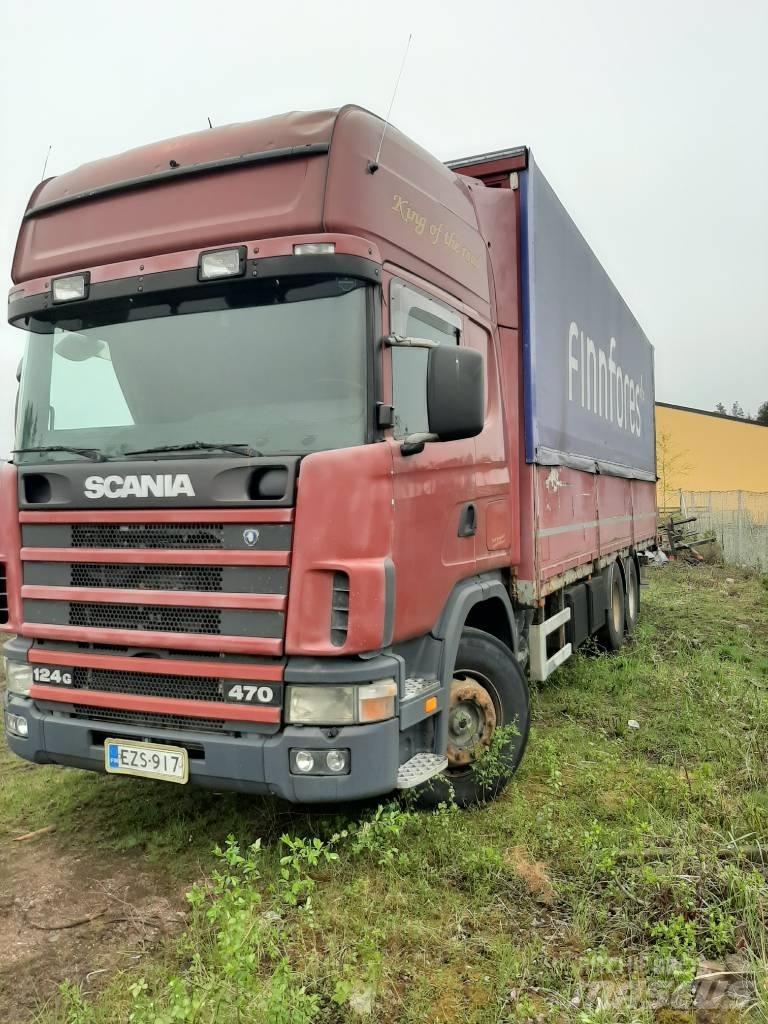 Scania R 124 شاحنات مسطحة/مفصلية الجوانب