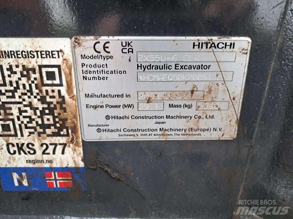 Hitachi ZX55US-6 CLR حفارات صغيرة أقل من 7 طن (حفارات صغيرة)