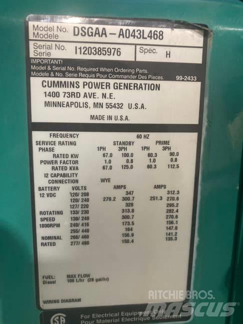 Cummins 105kW مولدات ديزل