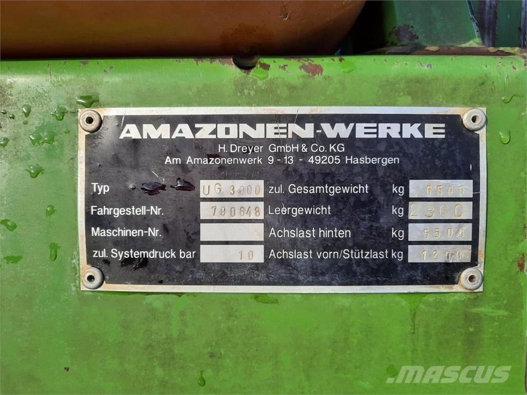 Amazone UG 3000 الرشاشات