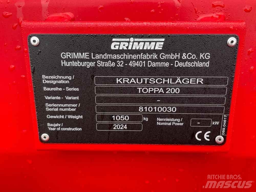 Grimme TOPPA 200 معدات زراعة وحصاد البطاطس - أخرى