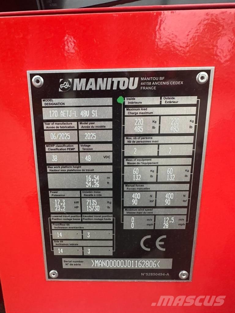 Manitou 170 AETJ رافعات سلة مفصلية