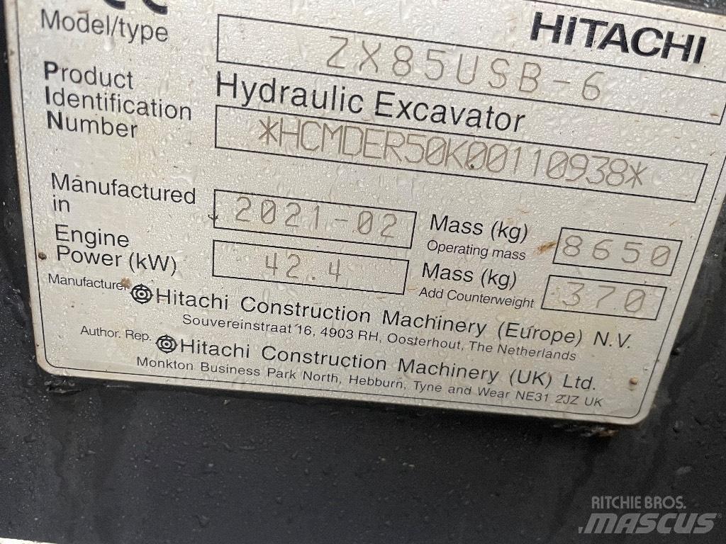 Hitachi ZX 85 US B حفارات وسط 7 طن - 12 طن