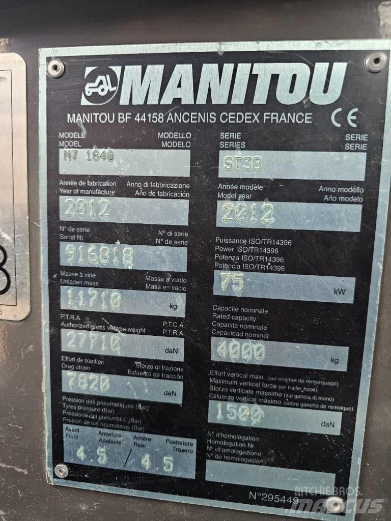 Manitou MT1840 مناولات متداخلة