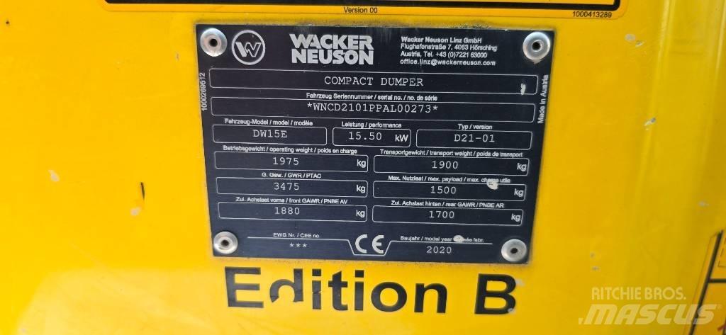 Wacker Neuson DW15e عربات نقل قلابة للمواقع