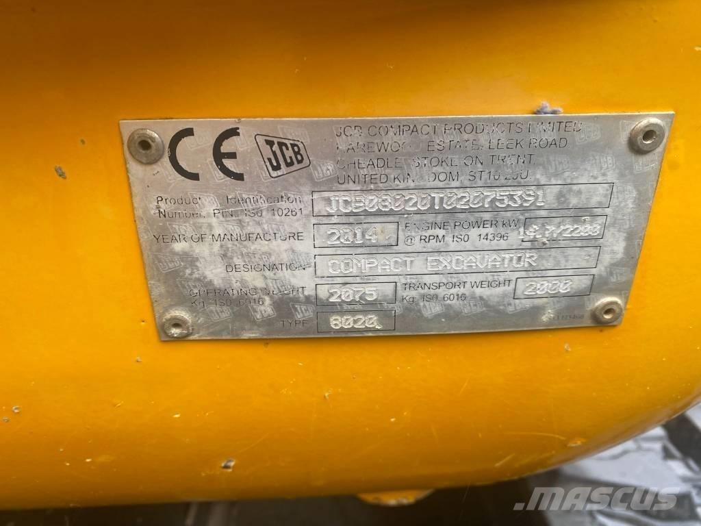 JCB 8020 حفارات صغيرة أقل من 7 طن (حفارات صغيرة)