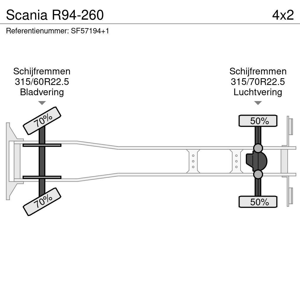 Scania R94-260 شاحنات بغطاء جانبي
