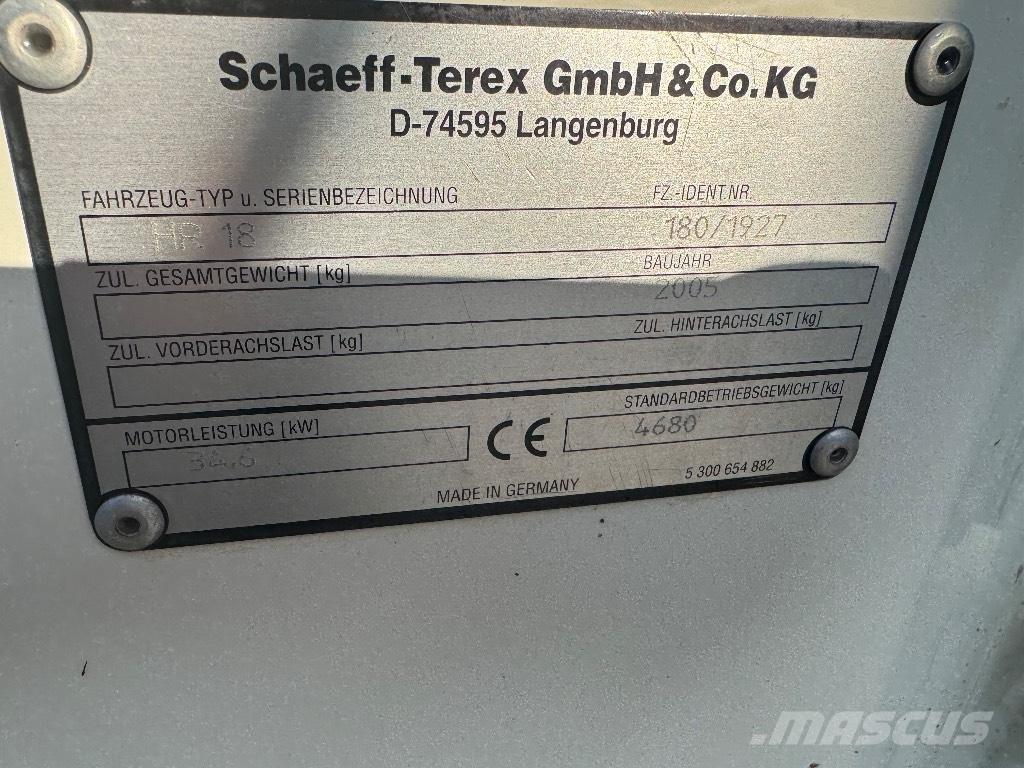 Terex HR 18 حفارات صغيرة أقل من 7 طن (حفارات صغيرة)