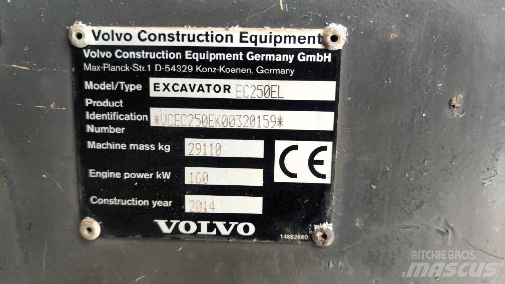 Volvo EC 250 EL حفارات زحافة