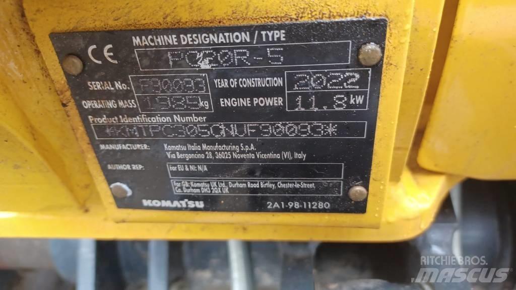 Komatsu PC 20 MR-5 حفارات صغيرة أقل من 7 طن (حفارات صغيرة)