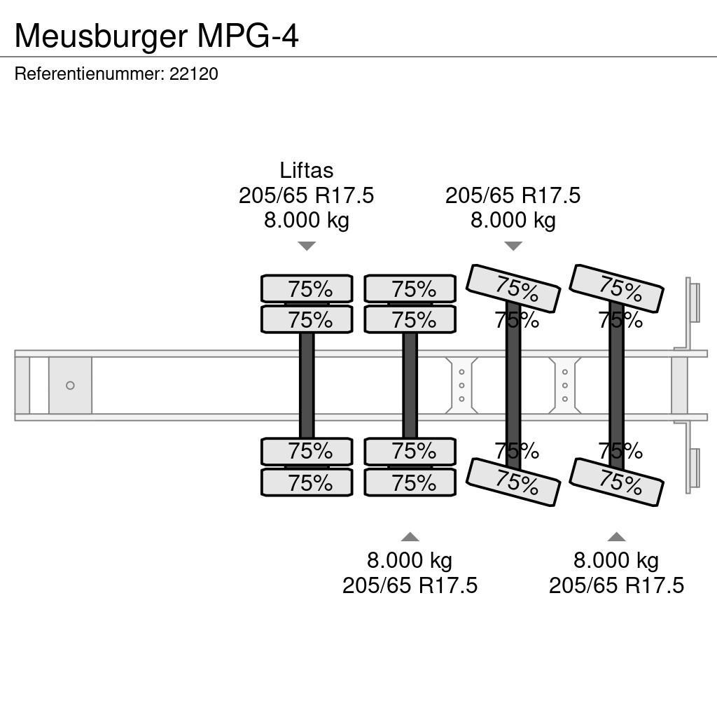 Meusburger MPG-4 نصف مقطورة مسطحة منخفضة