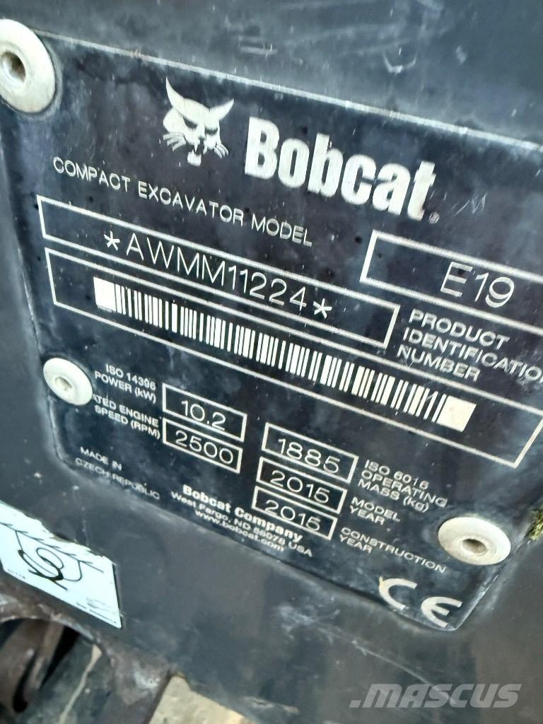 Bobcat E 19 حفارات صغيرة أقل من 7 طن (حفارات صغيرة)