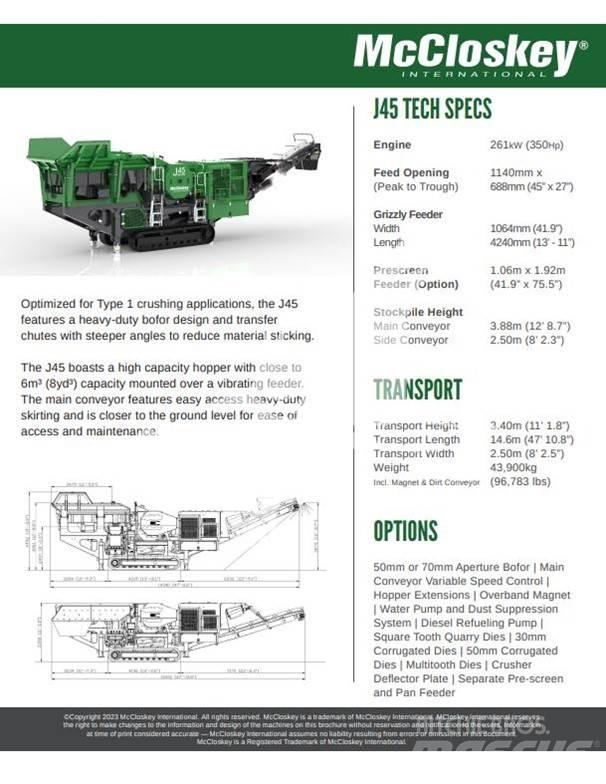 McCloskey J45 جراشات