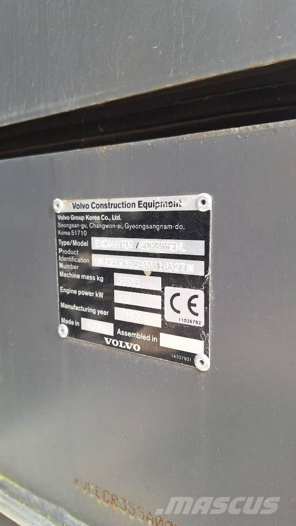 Volvo ECR 355 ENL حفارات زحافة