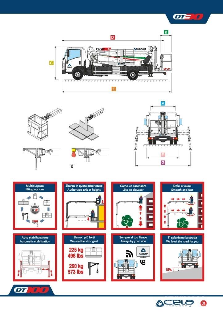 Cela DT 30 المنصات الهوائية المثبتة على شاحنة