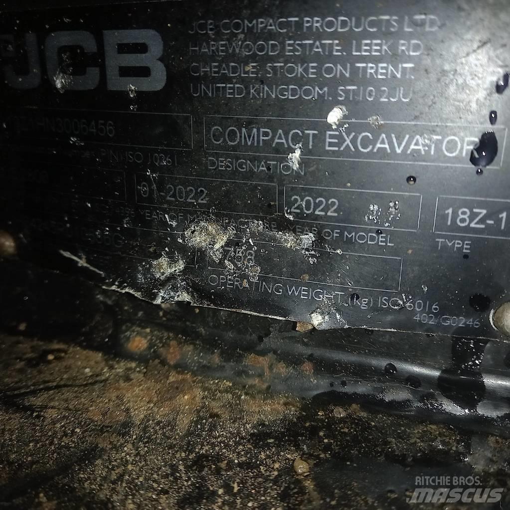 JCB 18Z-1 حفارات صغيرة أقل من 7 طن (حفارات صغيرة)