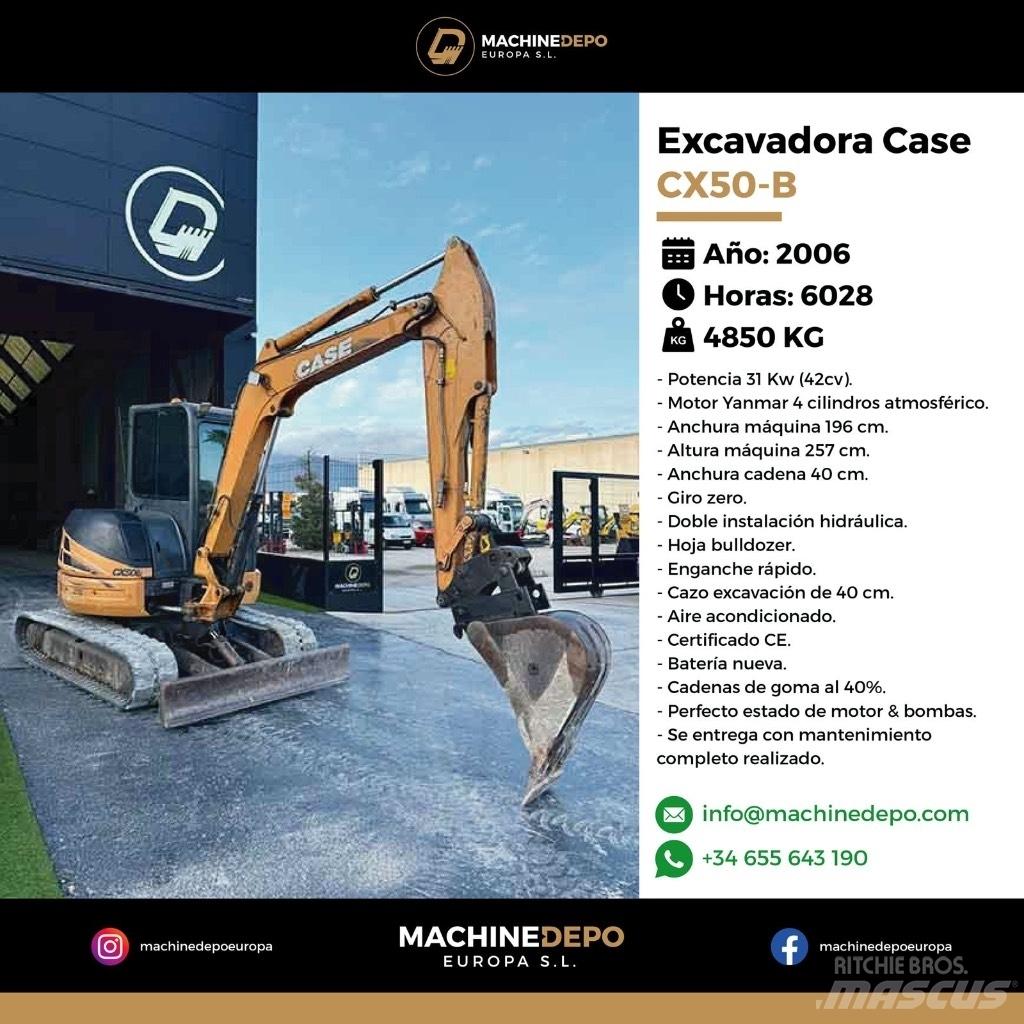 CASE CX 50 B حفارات صغيرة أقل من 7 طن (حفارات صغيرة)