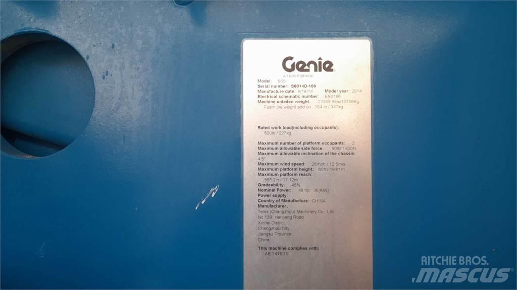 Genie S65 رافعات سلة تلسكوبية