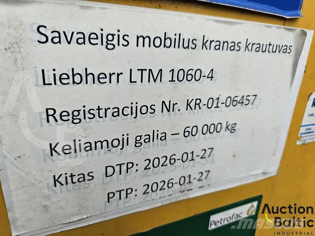 Liebherr LTM 1060 شاحنات الرافعات