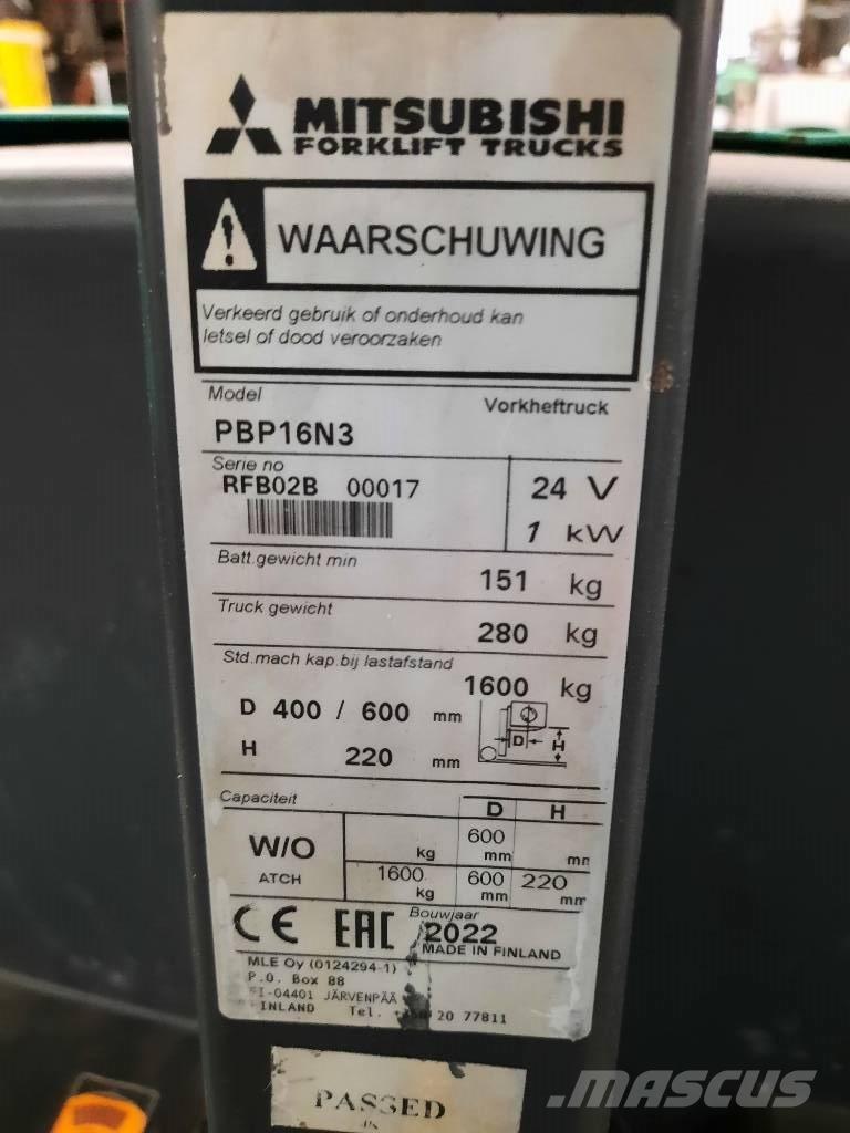 Mitsubishi PBP16N3 معدات الرفع منخفض المستوى