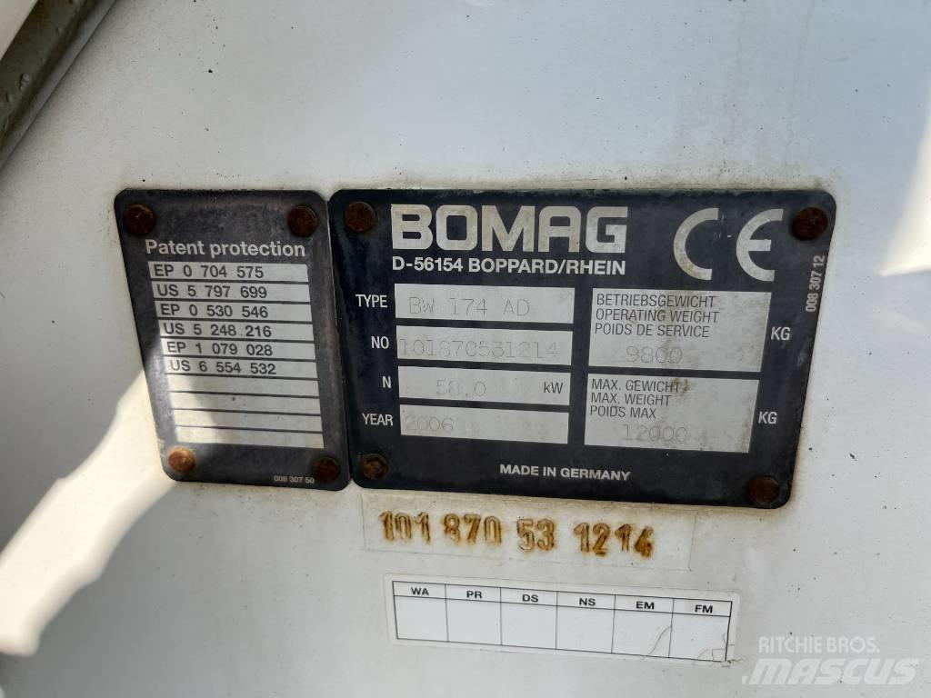Bomag BW 174 AD مداحل ثنائية الاسطوانة