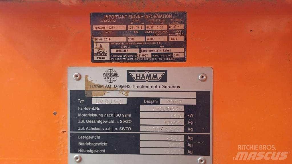 Hamm DV 90 VO مداحل ثنائية الاسطوانة