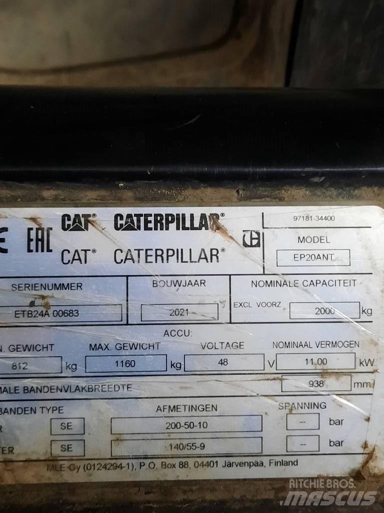 CAT EP20ANT شاحنات ذات رافعات شوكية تعمل بالكهرباء