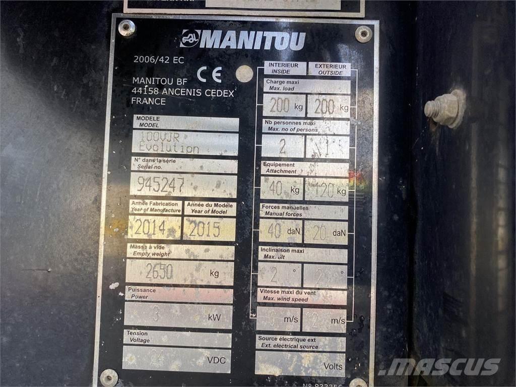 Manitou 100VJR رافعات السارية الرأسية