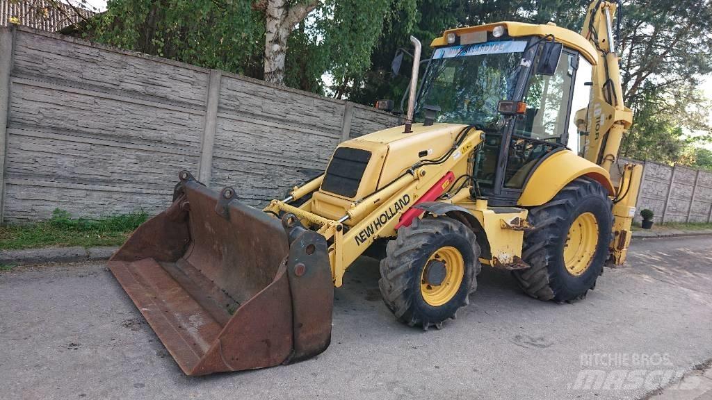 New Holland LB 110 لوادر ذات جرافات عكسية