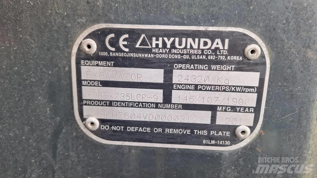 Hyundai 235 LCR-9 حفارات زحافة