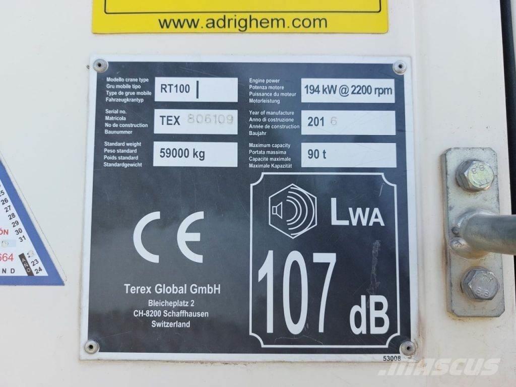 Terex RT100 رافعات الطرق الوعرة