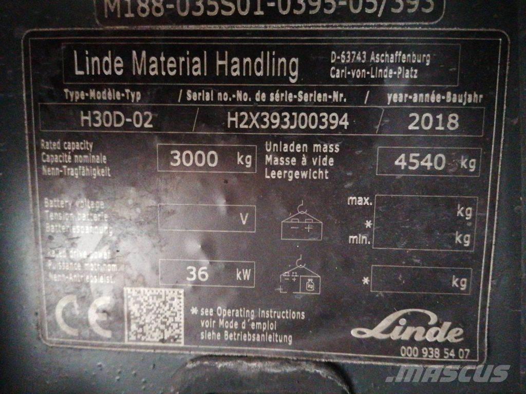 Linde H30D-02 شاحنات الديزل