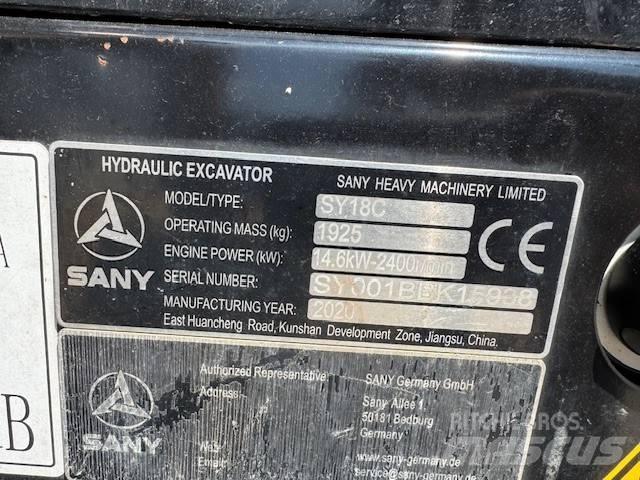 Sany SY 18 C حفارات صغيرة أقل من 7 طن (حفارات صغيرة)