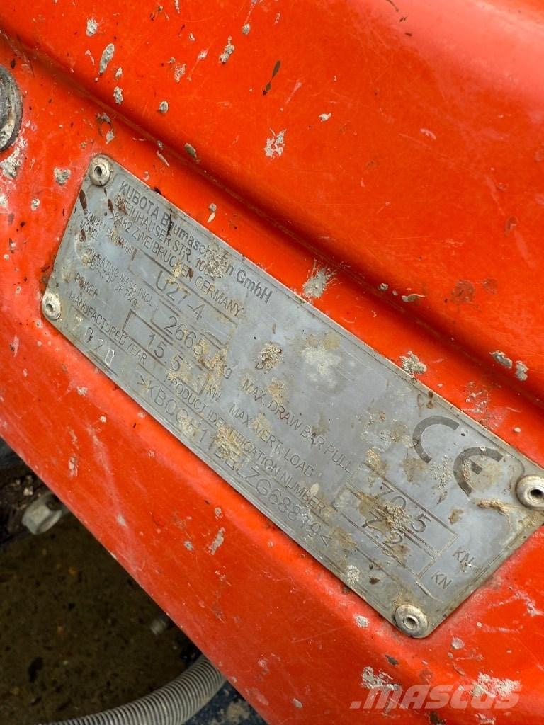 Kubota U 27-4 حفارات صغيرة أقل من 7 طن (حفارات صغيرة)
