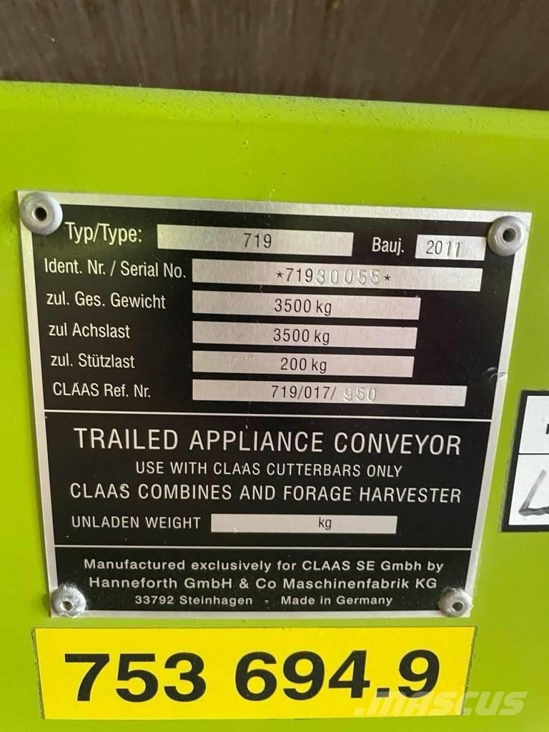 CLAAS V 750 رؤوس الحصادات الدراسات