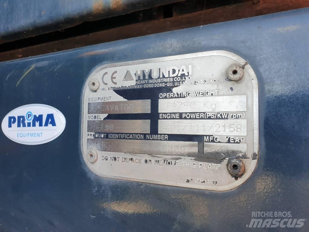 Hyundai HW140 حفارات بعجل