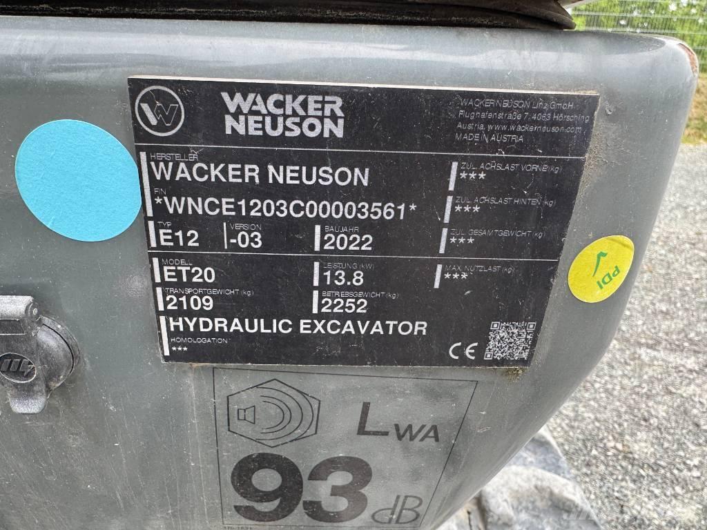 Wacker Neuson ET20 حفارات زحافة