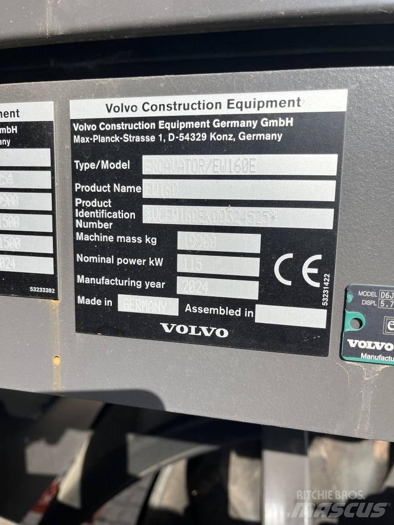 Volvo EW160E حفارات بعجل