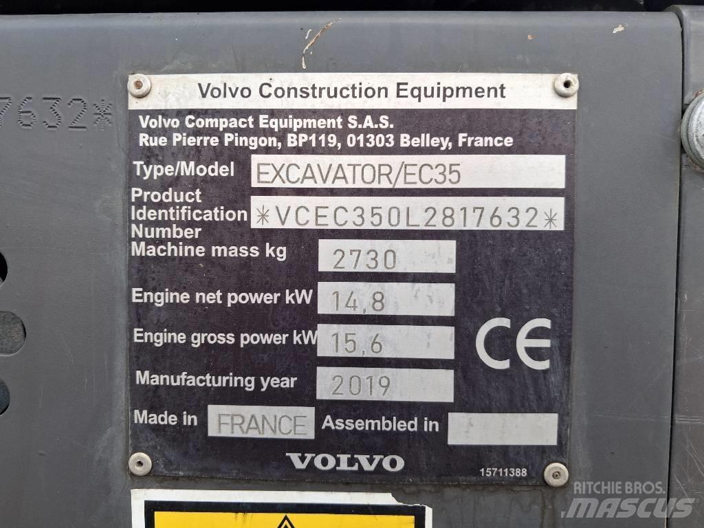 Volvo EC 35 حفارات صغيرة أقل من 7 طن (حفارات صغيرة)