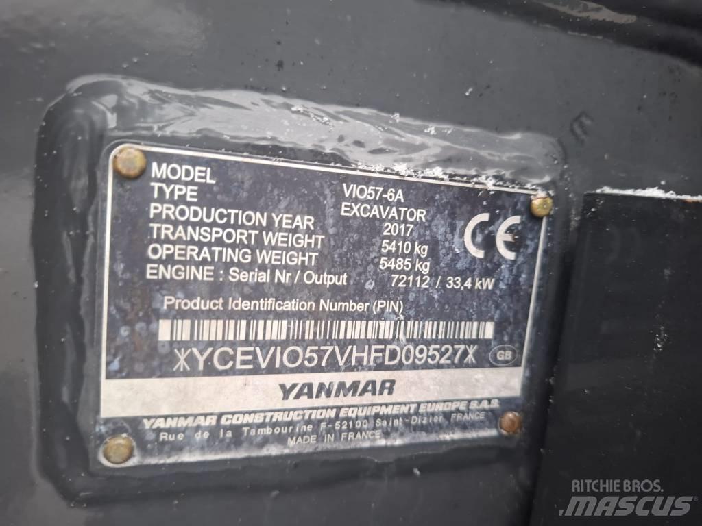 Yanmar Vio 57-6A حفارات صغيرة أقل من 7 طن (حفارات صغيرة)