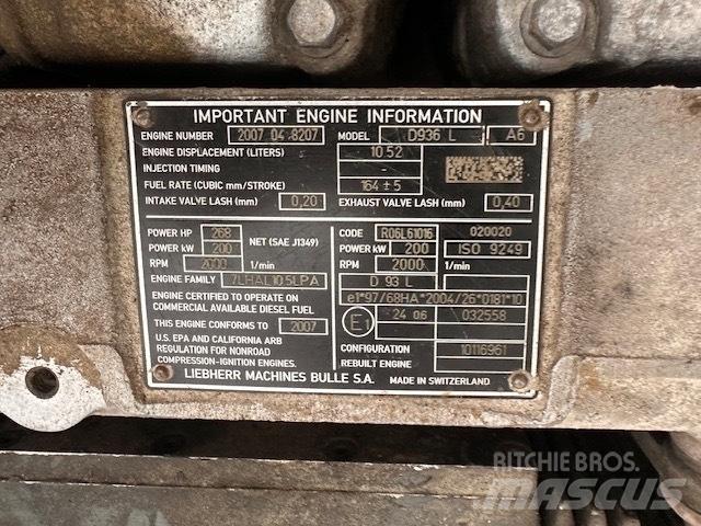 Liebherr D 936 L A6 محركات