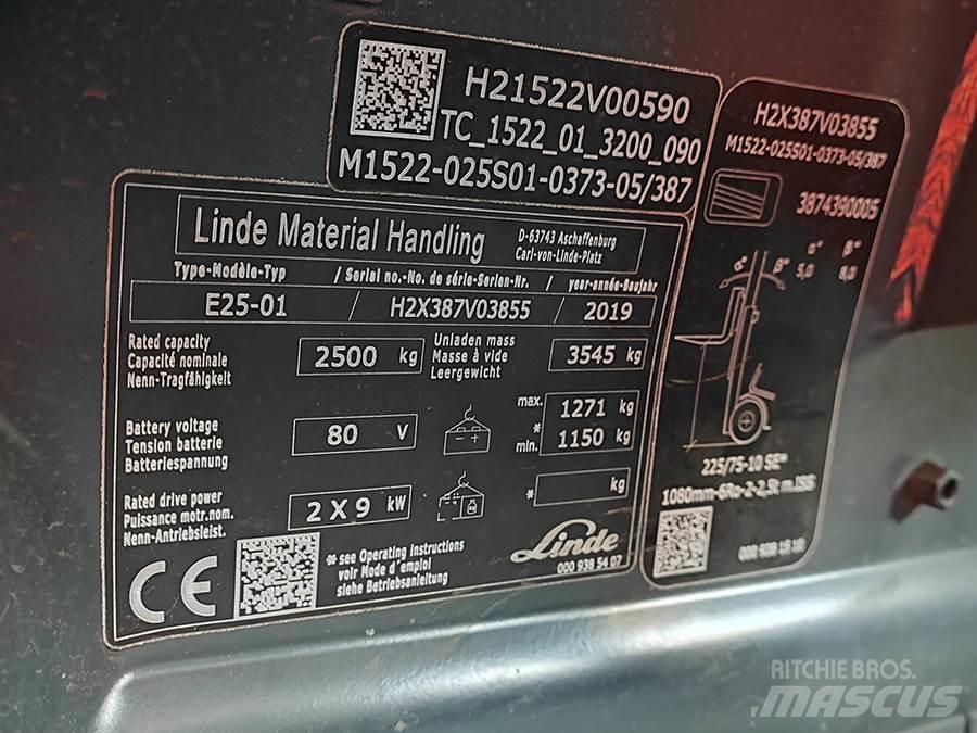 Linde E25-01 شاحنات ذات رافعات شوكية تعمل بالكهرباء