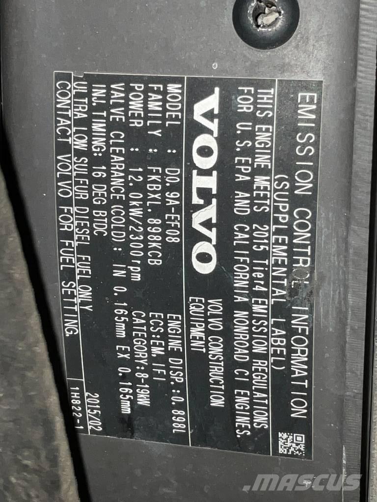 Volvo EC 15 D حفارات صغيرة أقل من 7 طن (حفارات صغيرة)