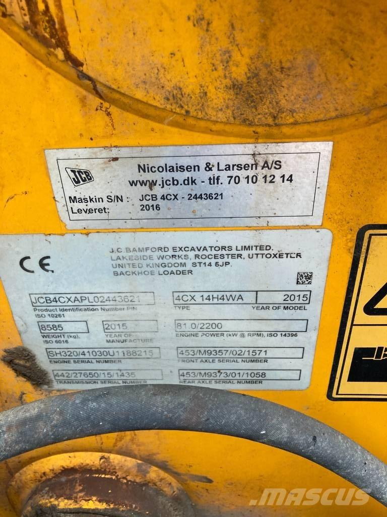 JCB 4 CX لوادر ذات جرافات عكسية