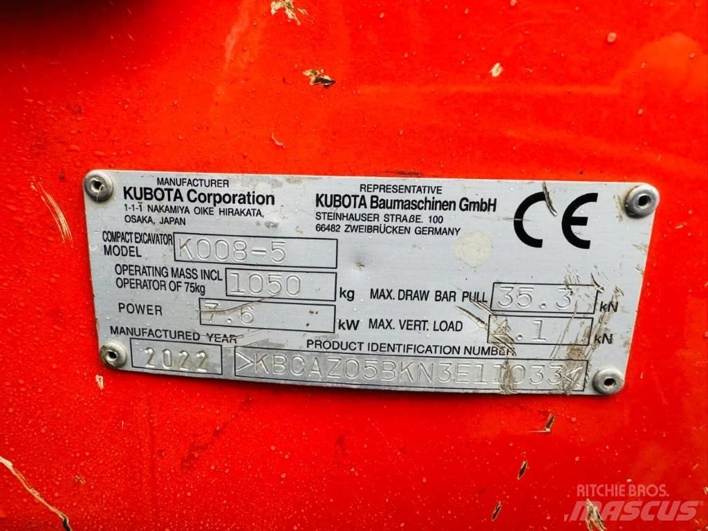 Kubota K008-5 حفارات صغيرة أقل من 7 طن (حفارات صغيرة)