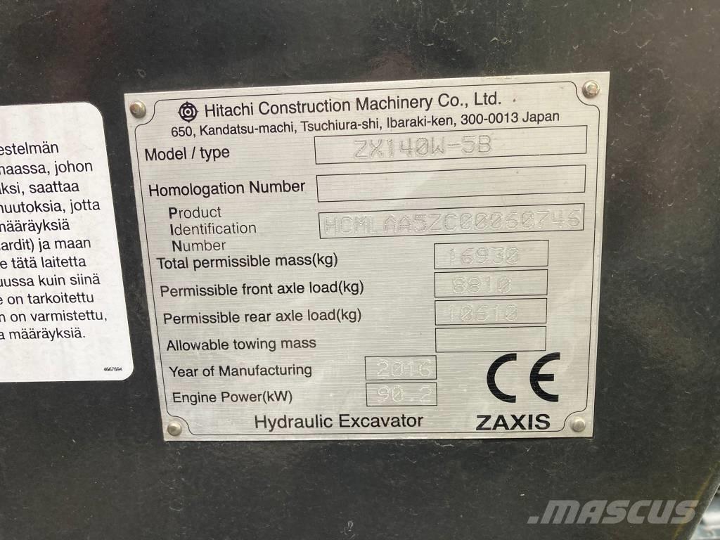 Hitachi ZX 140 W-5B حفارات بعجل
