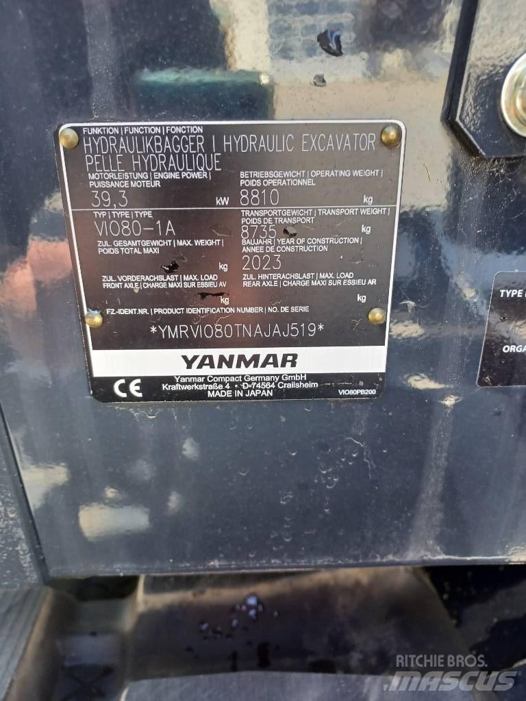 Yanmar Vio 80-2PB حفارات صغيرة أقل من 7 طن (حفارات صغيرة)