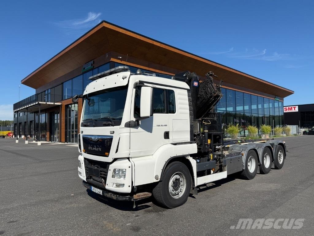 MAN Crane + hook lift شاحنات الرافعات
