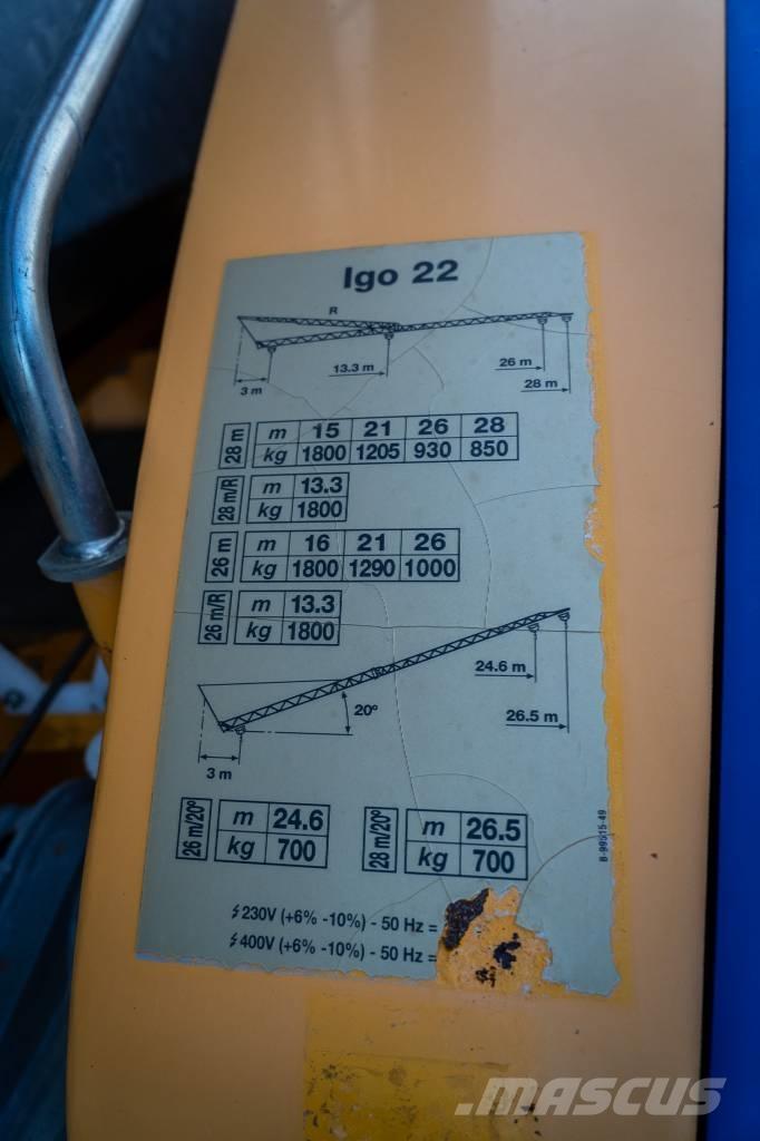 Potain Igo 22 رافعات ذاتية الارتفاع